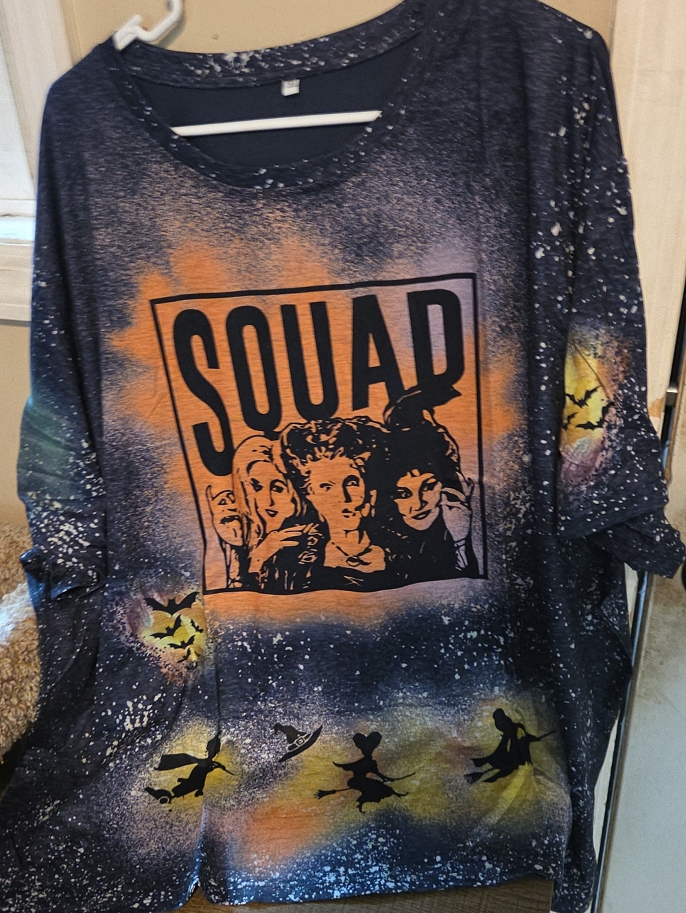 SQUAD Graphic Halloween Pullover in Black and Orange